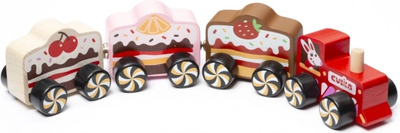 Drveni vlakić s magnetima Cakes 4 dijela CUBIKA