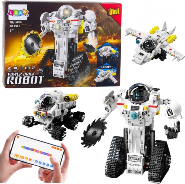 Konstruktorski set 3u1 robot, svemirski rover i avion na daljinsko upravljanje, 408 dijelova