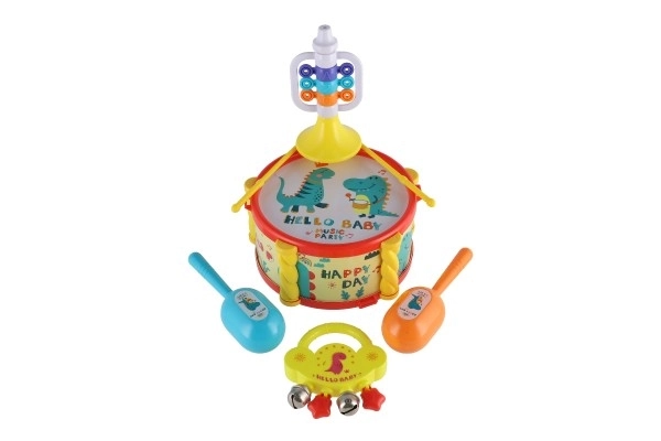 Glazbeni instrumenti/set plast 5 komada u kutiji 2 boje u vrećici 27,5x28 cm 3 mjeseca+