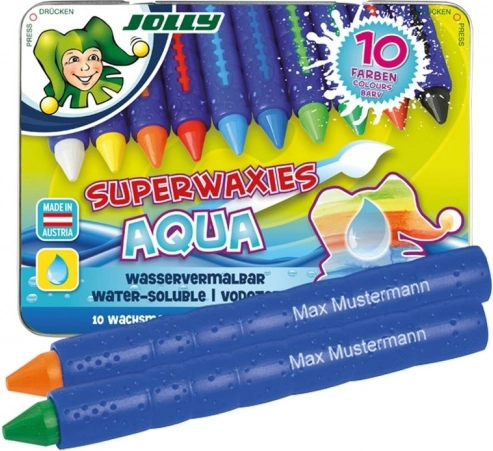 Nezlomljive voštane pastele AQUA u metalnoj kutijici