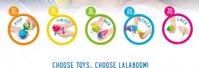 Građevni set Lalaboom Spojni perlići Životinje s farme