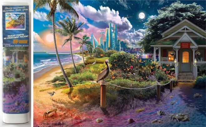 NORIMPEX Dijamantno slikanje Kuća na plaži 30x40cm