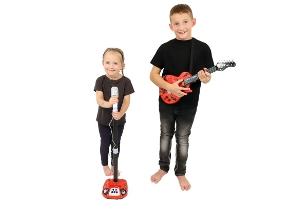 Električna gitara ROCK STAR plast 58cm na baterije sa zvukom, svjetlom u kutiji 24x62x5,5cm