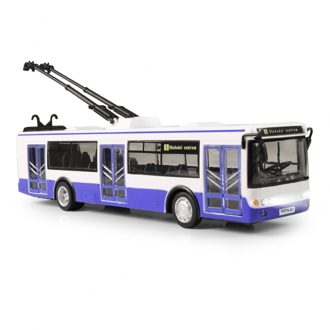 Trolejbus koji najavljuje stanice na češkom 28 cm plavi