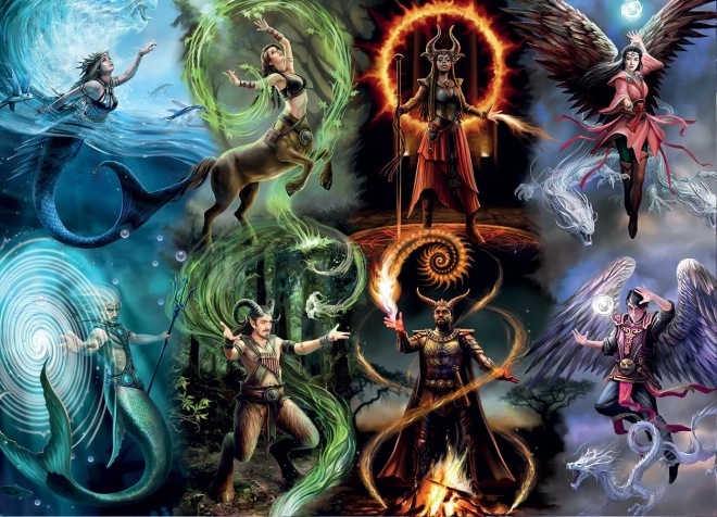 Puzzle Plava ptica Elementarna magija 1000 dijelova