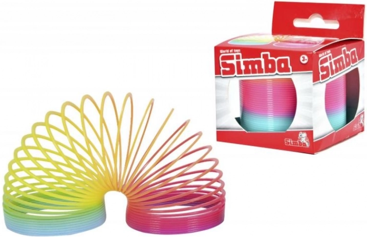 Čarobna spiralna igračka u duginim bojama 6 cm