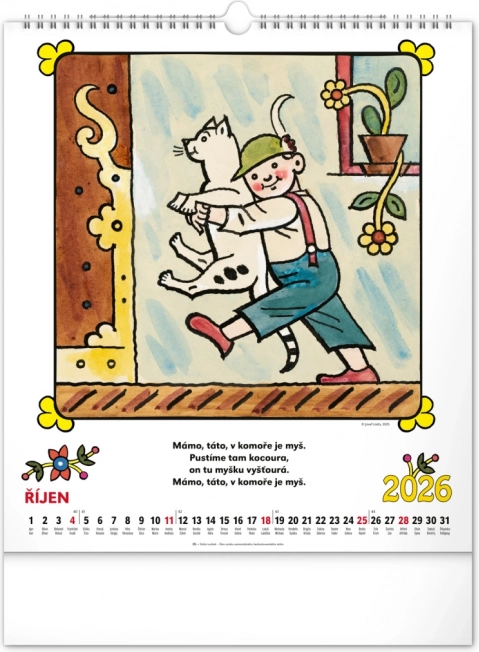 Zidni kalendar Josef Lada - Izreke 2026