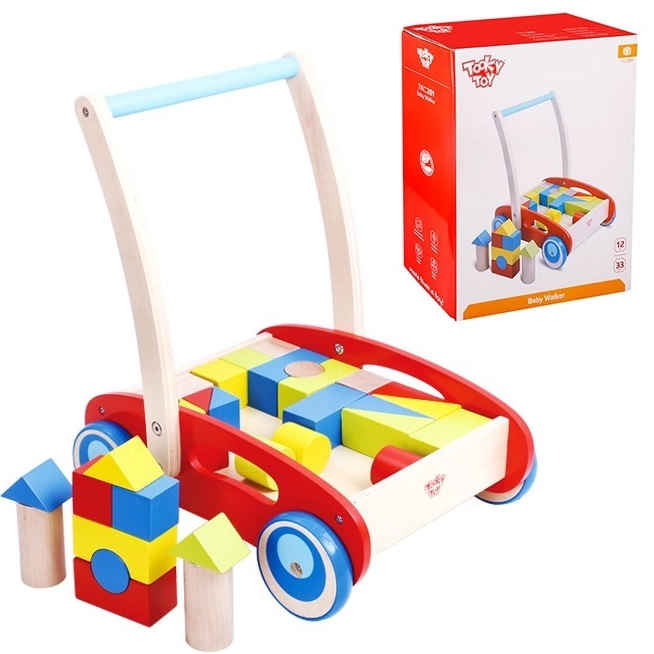 Drveni hodalica s kockicama Tooky Toy