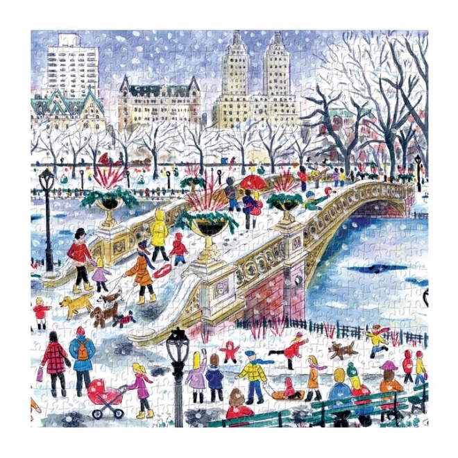 Kvadratne puzzle Bow Bridge u Central Parku 500 dijelova