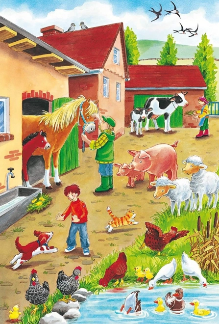 Schmidt puzzle Na farmi 3x24 komada