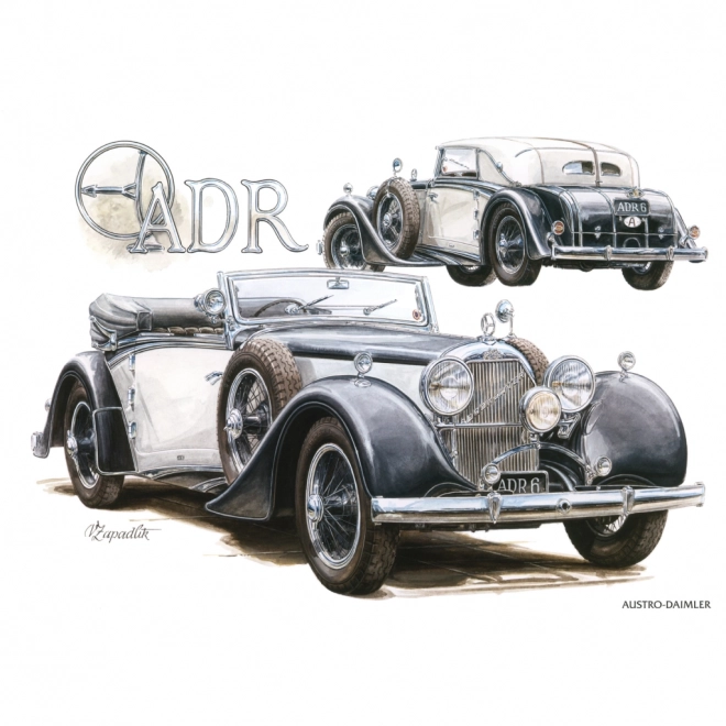 NOTIQUE Bilježnica Kalendar Klasični Automobili – Václav Zapadlík, 2025, 30 x 30 cm