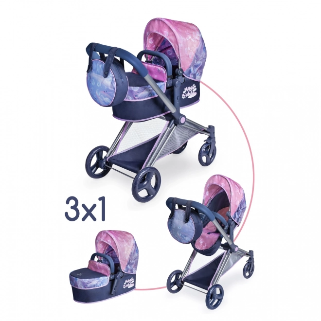 DeCuevas 81776 Sklopiva kolica za lutke 3 u 1 s torbom Magic Bubble 2024 - 73 cm