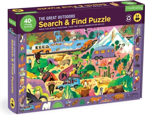 mudpuppy puzzle traži i slaži priroda 64 dijela