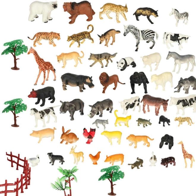 Zoo životinjske figure - 51 komada