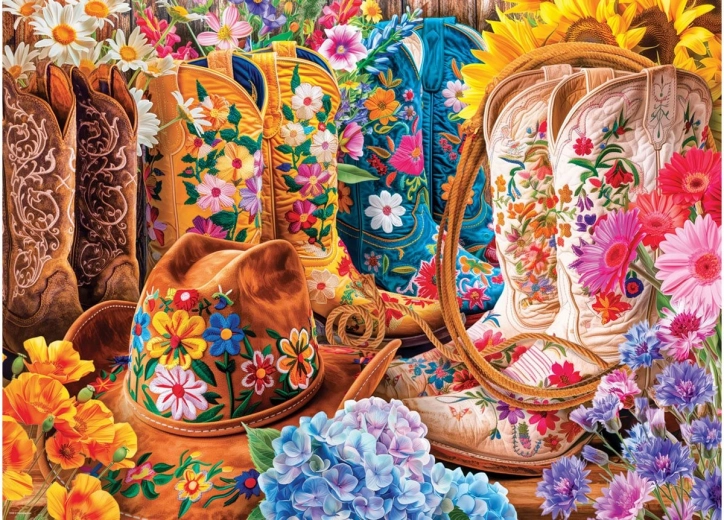 Puzzle EUROGRAPHICS Farmerske čizme 1000 dijelova