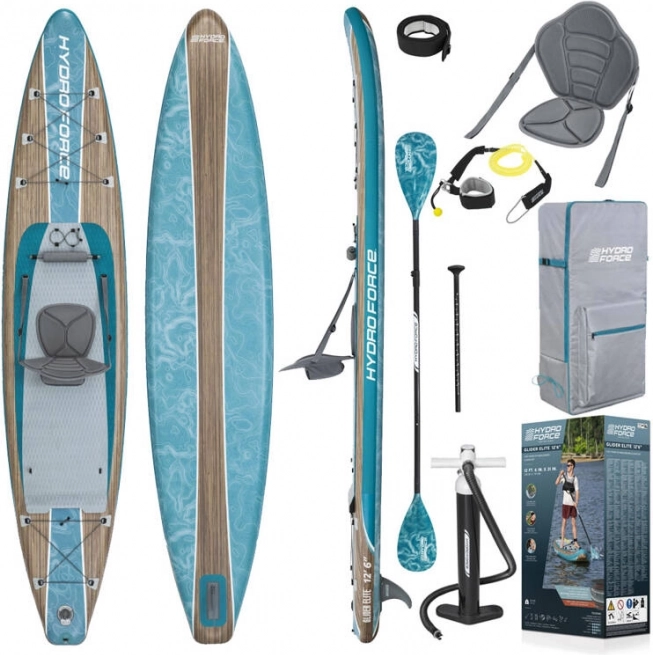 Nafukivački paddleboard Hydro-Force Glider Elite 381x79x15 cm 2-u-1