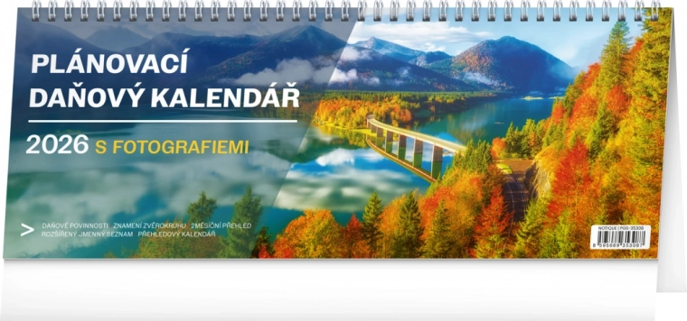 Stolni porezni planerski kalendar s fotografijama 2026