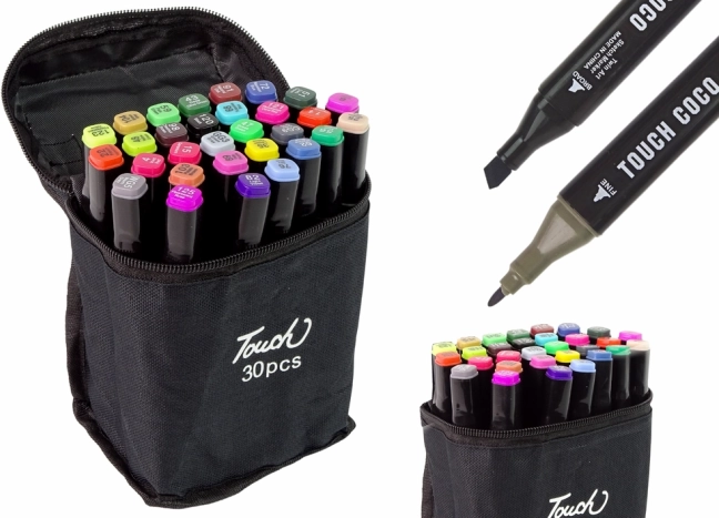 Set od 30 alkoholnih markera Touch u etuiju