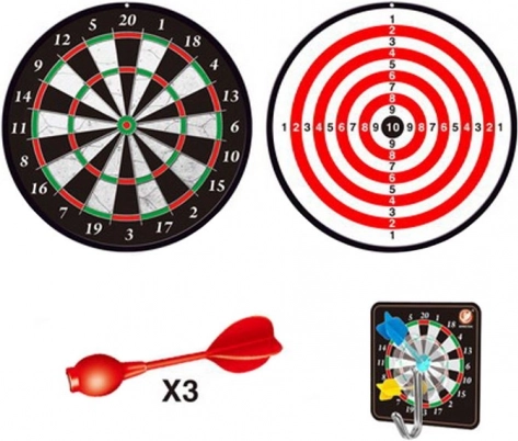 Obostrana magnetska meta 15 cm s 3 strelice