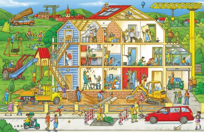 Detaljne ilustracije gradilišta