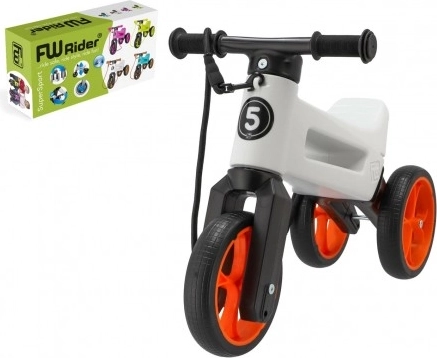 Guralica Funny Wheels Rider SuperSport 2u1 s remenom – Bijelo-narančaste