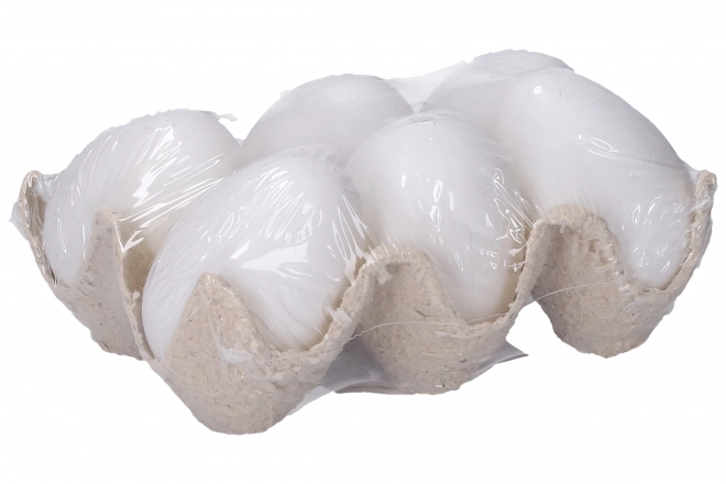 Plastična ukrasna jaja bijela 6 cm, 6 kom