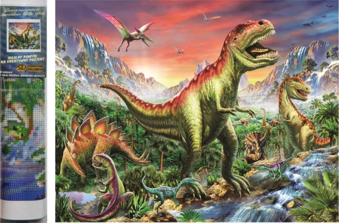 Set za dijamantno slikanje - dinosauri u planinama