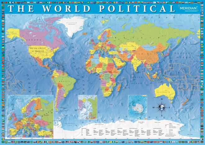 Puzzle 2000 komada Politička karta svijeta