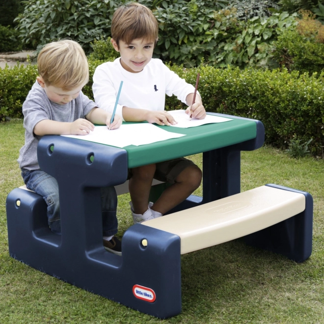 Dječji piknik stol plavo-zeleni Little Tikes za vrt