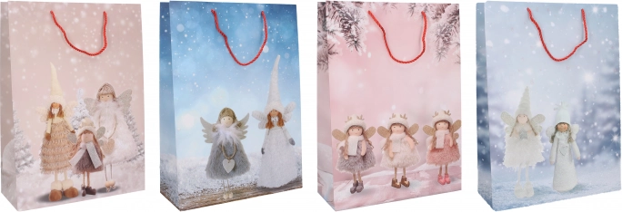 Božićna poklon-vrećica L 41,5 × 30 × 12 cm – 4 motiva