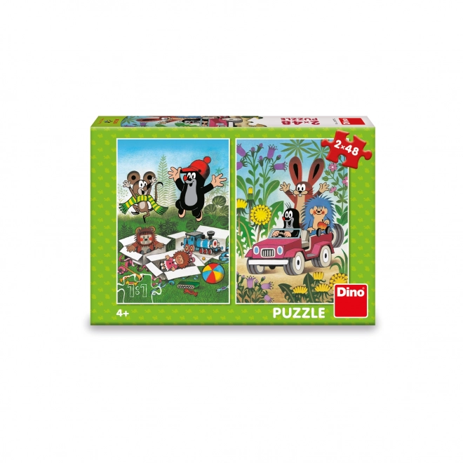 Puzzle 2v1 Krtica se veseli - 2 x 48 dijelova
