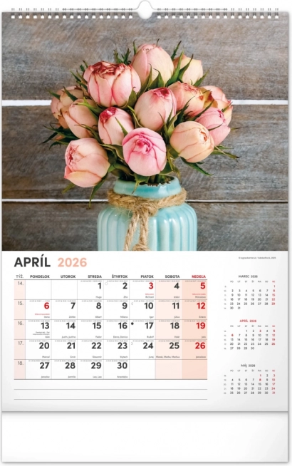 Zidni kalendar Cvijeće 2026