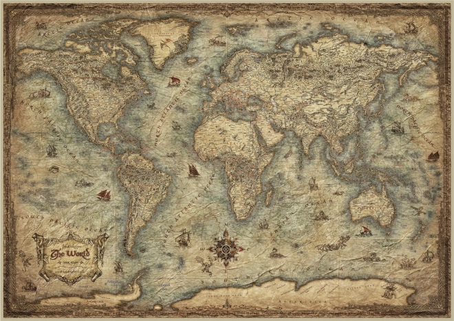 Puzzle karta svijeta 3000 dijelova