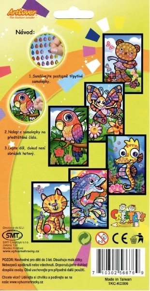 Svjetlucava naljepnica slika 15x10cm asst u vrećici