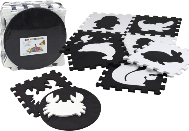 Meka Kontrastna Edukativna Puzzle Podloga Pjena EVA Crno-Bijela
