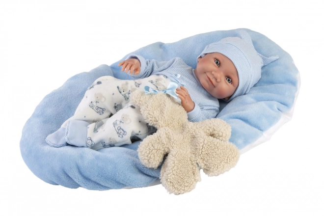 Llorens 73807 NEW BORN DJEČAK - realistična lutka beba s tijelom od cijelog vinila - 40 cm