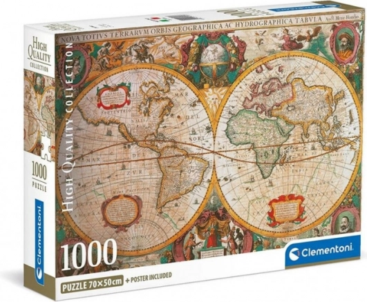 Puzzle 1000 dijelova stara karta