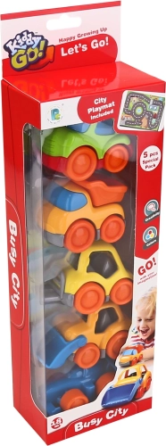 Kiddy Go! set autića 5 kom s podlogom grad