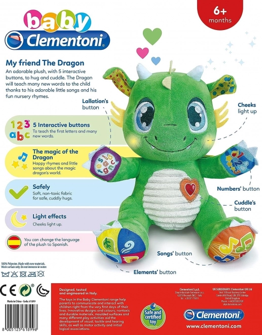CLEMENTONI BABY Interaktivni Zmaj CZ,SK,HU,PL