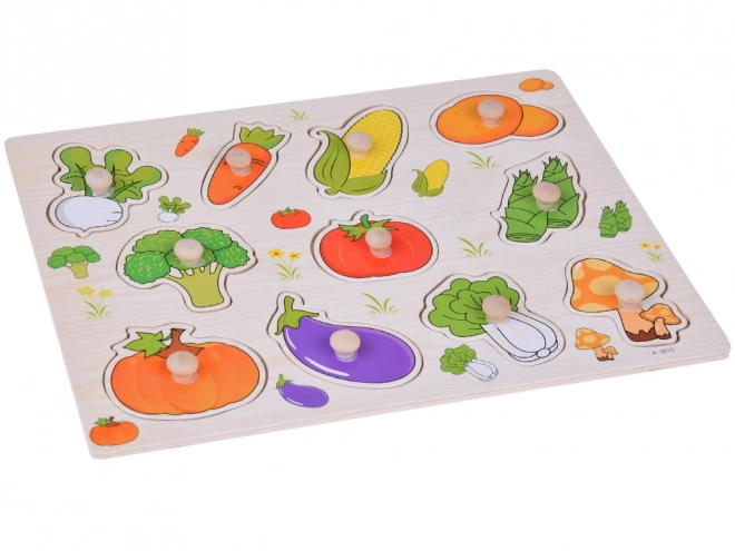 Obrazovno drveno puzzle povrće match 11ele ZA5258