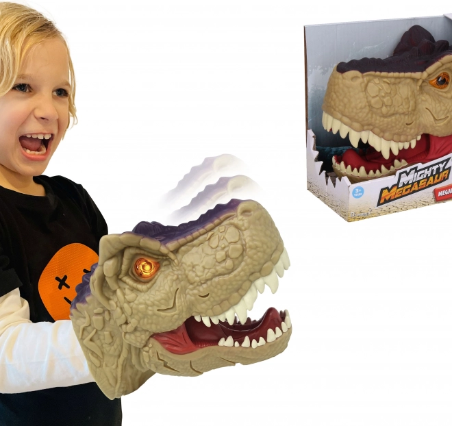 Dinosaurove glava s efektima za ruku 20 cm