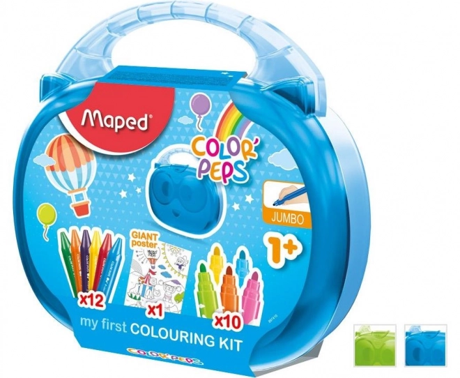 Set za crtanje za malu djecu - kofer s bojicama Colorpeps Jumbo Maped markeri