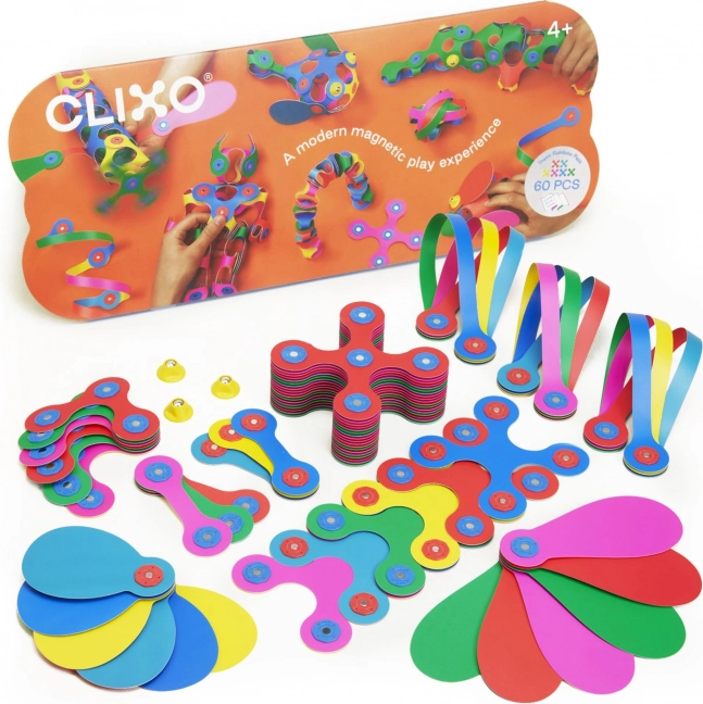 Magnetne kocke Clixo Super Rainbow, 60 komada