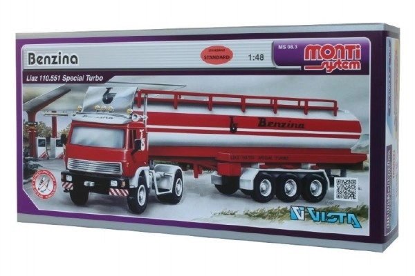 Građevni set Monti System MS 08.3 Benzina Liaz 1:48 u kutiji 31,5x16,5x7,5cm
