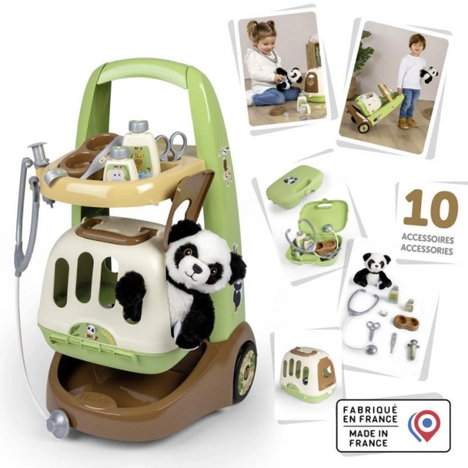 Veterinarska kolica s pandama i transportnim boxom 2u1