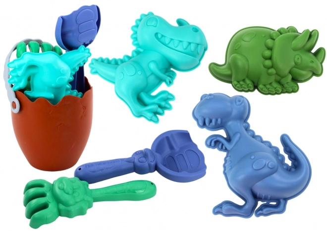 Set za pijesak Dinosaur Kanta za jaja Lopatica Kalupi za pijesak