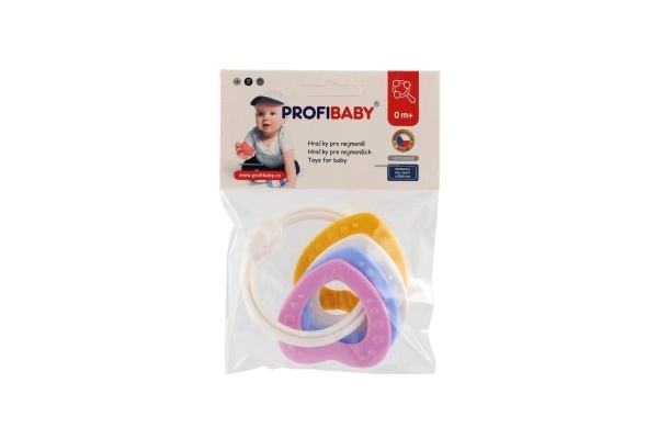 Set za žvakanje s plastičnim prstenovima u bojama