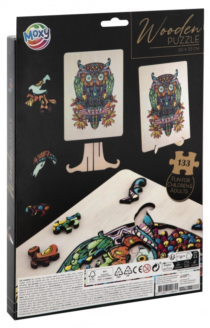 Konture puzzle sova