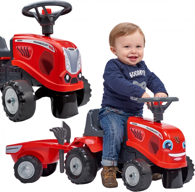 Dječje guralo traktor McCormick s prikolicom