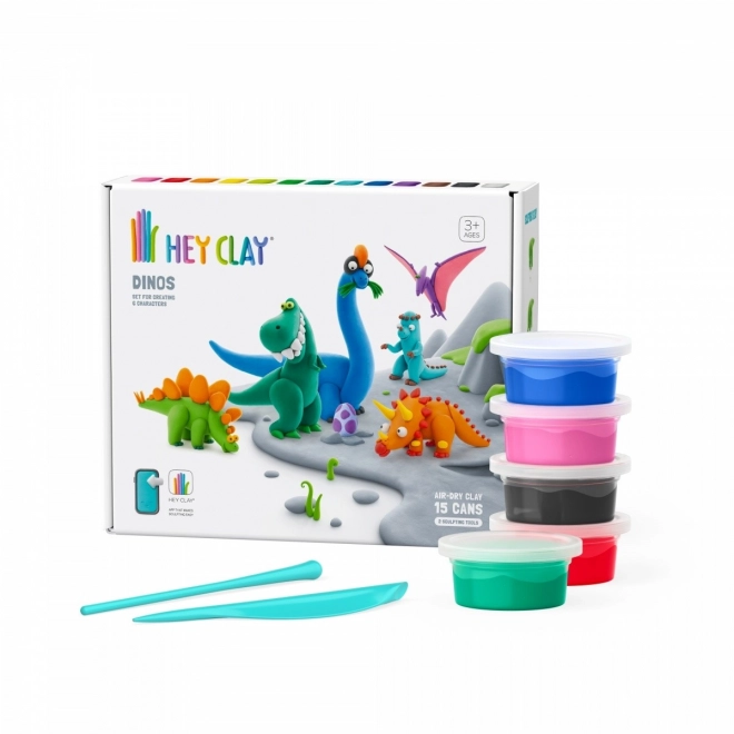 Plastična masa Hey Clay set Dinosauri